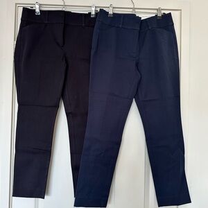 NWT LOFT Outlet Women's Sutton Skinny Ankle Pants x 2 pairs - Black and Navy